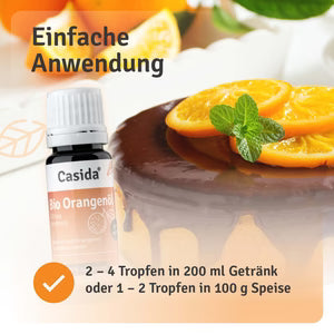 Bio Orangenöl zum Verzehr innerlich