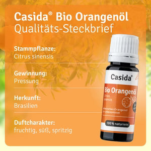 Bio Orangenöl zum Verzehr innerlich