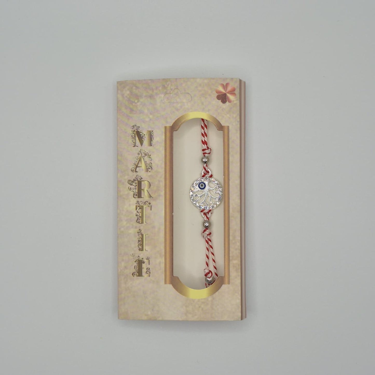 Mărțișor-Armband mit verstellbarem Band, in Einzelbox 9 × 5 cm