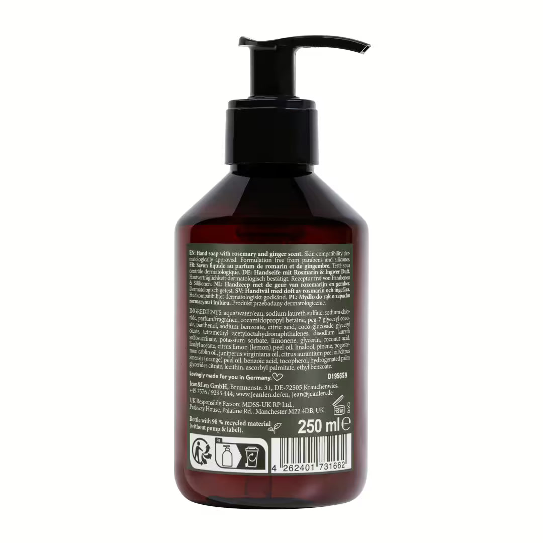 Handseife Rosemary/Ginger Jean&Len - 250ml