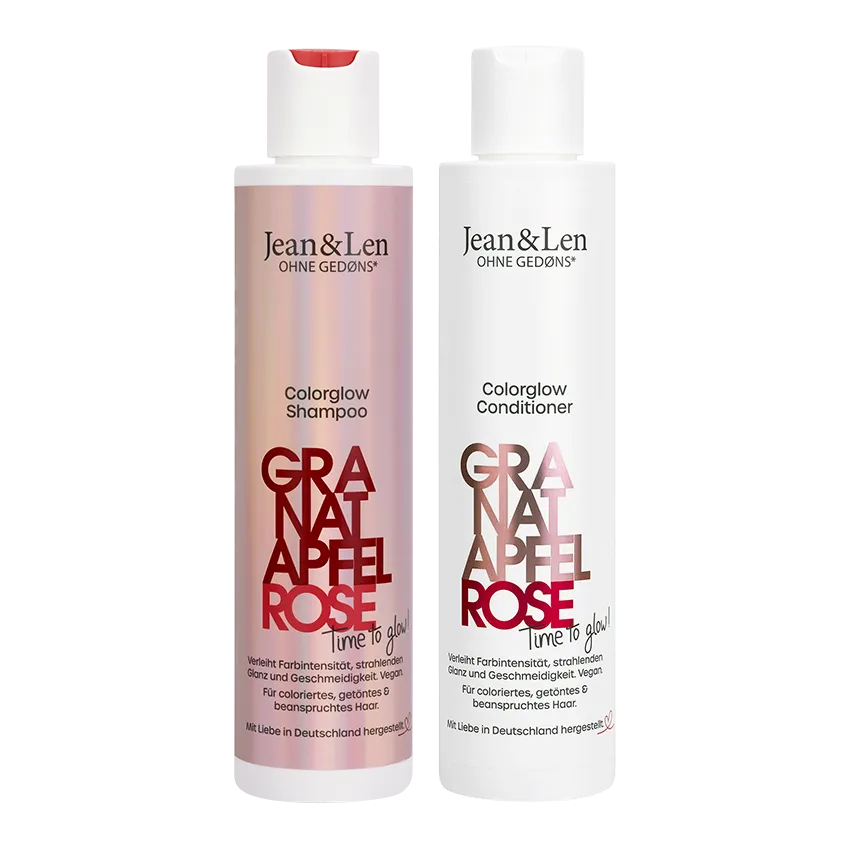 Haarpflegeset für Farbglanz Granatapfel/Rose Jean&Len