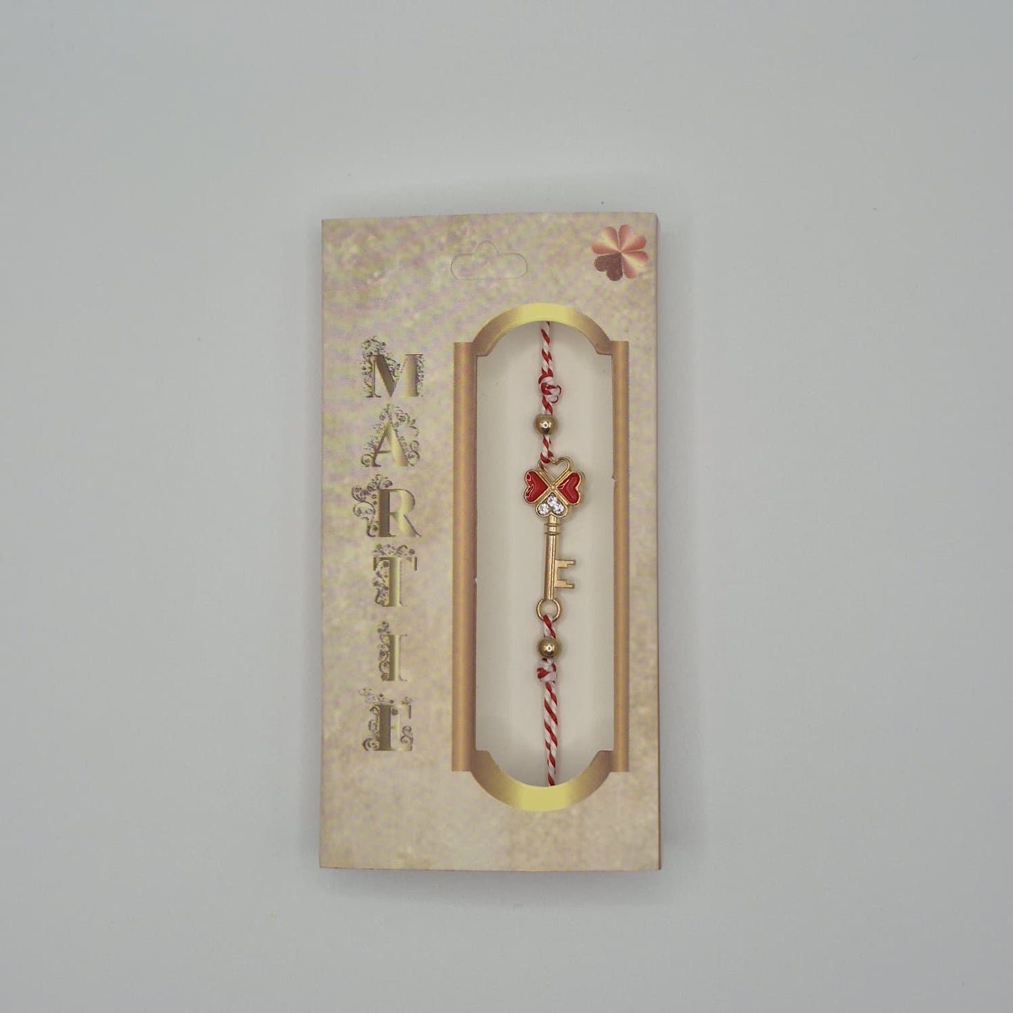 Mărțișor-Armband mit verstellbarem Band, in Einzelbox 9 × 5 cm