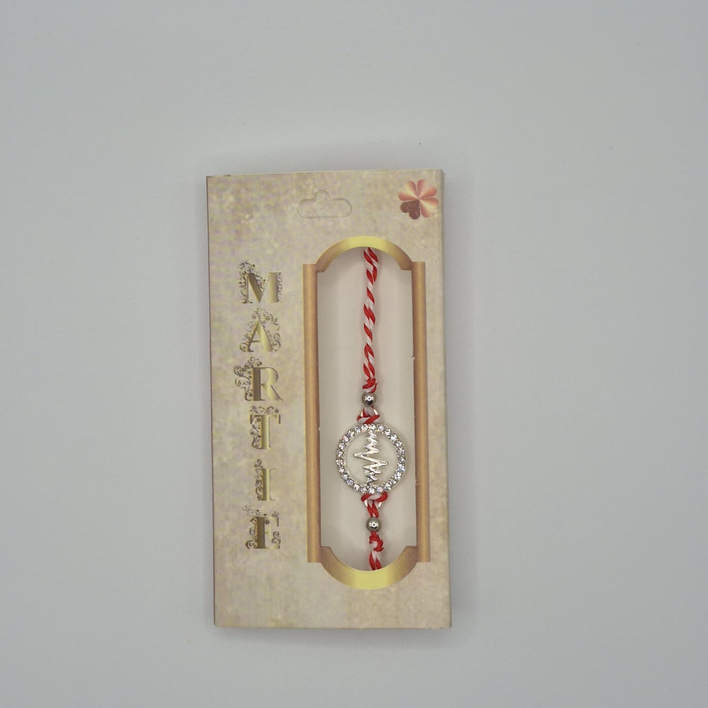 Mărțișor-Armband mit verstellbarem Band, in Einzelbox 9 × 5 cm