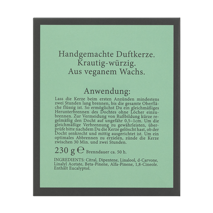 Duftkerze Premium Rosemary/Ginger