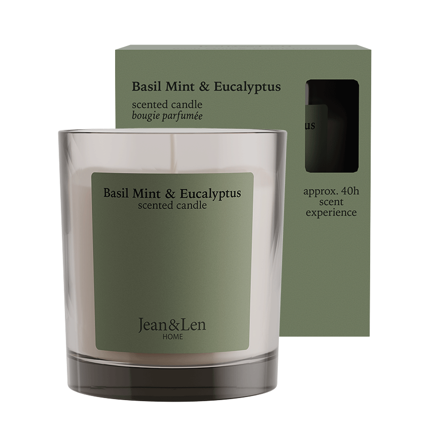 Duftkerze Eukalyptus mit Basilikum und Minze - Jean&Len - 195g