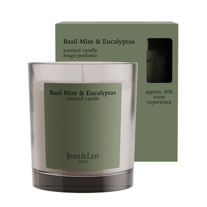 Duftkerze Eukalyptus mit Basilikum und Minze - Jean&Len - 195g